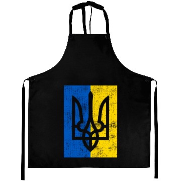 Discover Ukraine Ukraina Ukrainian Flag On Back Aprons