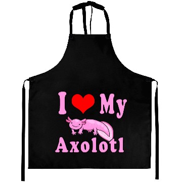 Discover I Love My Axolotl Aprons