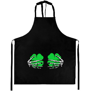 Discover St Patricks Day Boob Pumpkin Shamrock Skeleton Han Aprons