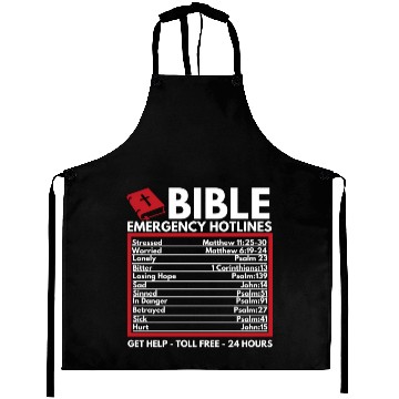 Discover Bible Emergency Numbers Christian Bible Jesus Aprons