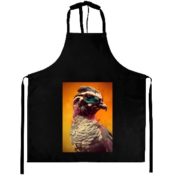 Discover Quail With Sunglasses Aprons