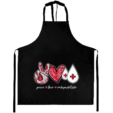 Discover Peace Love Venipuncture Phlebotomist Aprons
