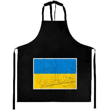 Discover Ukraine Flag With Ukrainian National Colors Aprons