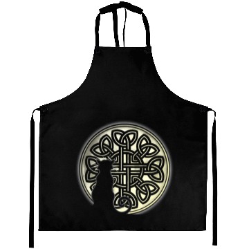 Discover Celtic Knot Cat And The Moon Aprons