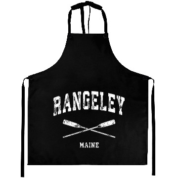 Discover Rangeley Maine Nautical Crossed Oars Aprons