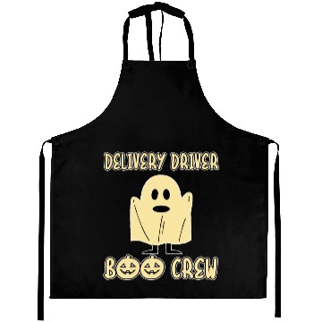 Discover Delivery Driver Boo Crew Spooky Halloween Party Aprons