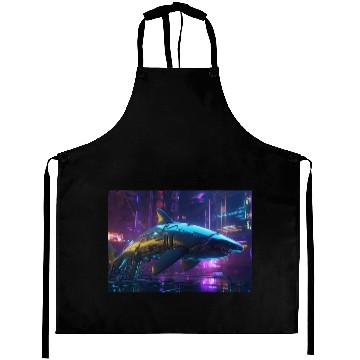 Discover Cybernetic Ocean Warrior Aprons