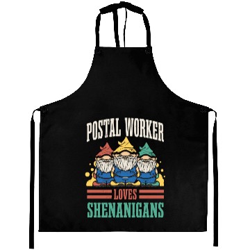 Discover Postal Worker Loves Shenanigans St. Patrick's Day Aprons