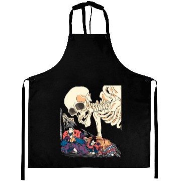 Discover Kuniyoshi Samurai Killing Skeleton Spectre Ukiyo-E Aprons
