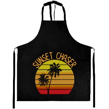 Discover Sunset Chaser Beach Vacation Palm Tree Sand And Su Aprons