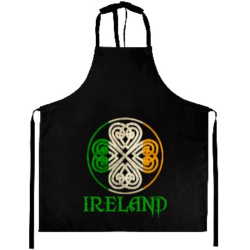 Discover Celtic Knot Clover Ireland St Paddys Day Irish 202 Aprons
