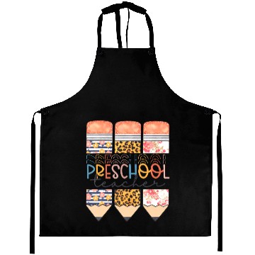 Discover Preschool Teacher Funny Leopard Pencil Back To Sch Aprons