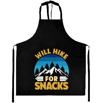 Discover Hiker funny Mountain fan will Hike for Snacks Aprons