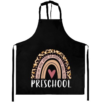 Discover Leopard Rainbow Preschool Teacher Prek Back To Sch Aprons