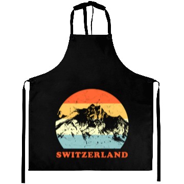 Discover Switzerland Mountain Throwback Vacation Aprons