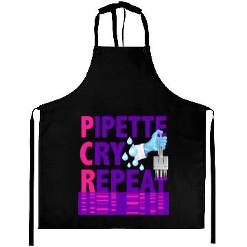 Discover Pcr Pipette Cry Repeat For Dna Lab Scientists Aprons