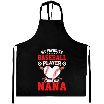 Discover Fun My Favorite Baseball Player Calls Me Nana Aprons