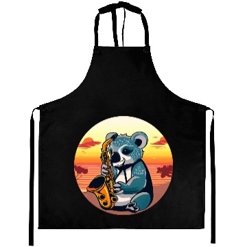 Discover Koala Playing Saxophone at Sunset Aprons