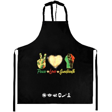 Discover Peace Love Junenth Black History Month Pride Aprons