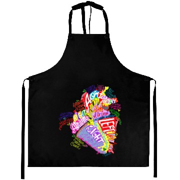 Discover Anatomical Heart Word Graffiti Aprons