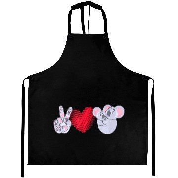Discover Peace Love Koala Koala Lover Aprons