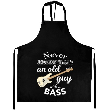 Discover Never Underestimate An Old Guy With A Bass Aprons