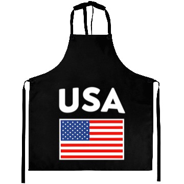 Discover Usa Flag United States Blue Red And White Aprons