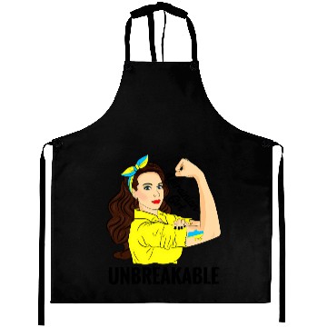 Discover Ukrainian Unbreakable Ukraine Flag Aprons