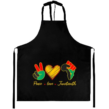 Discover Peace Love Junenth Black History Pride African Ame Aprons