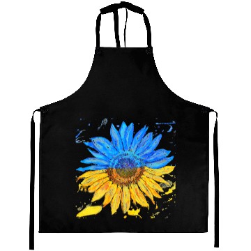 Discover Ukraine Flag Sunflower Ukrainian Support Aprons