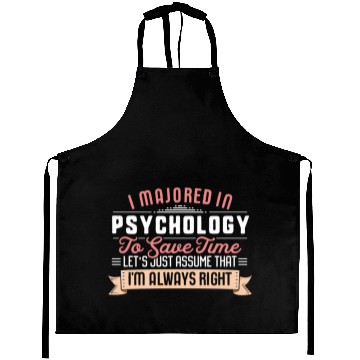 Discover Psychology Major Studen Graduation College Aprons