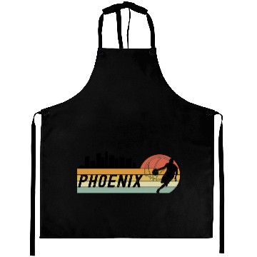 Discover Phoenix Az Cityscape Sun Basketball Fans Aprons