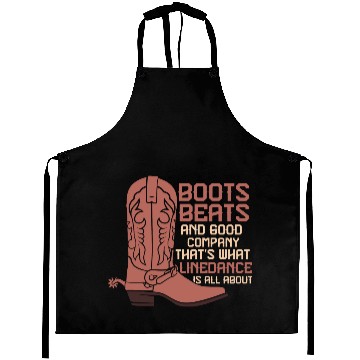 Discover Line Dance Boots Beats Good Company Country Music Aprons