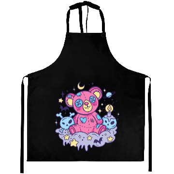 Discover Yami Kawaii Creepy Teddy Bear With Skulls Aprons