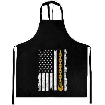Discover Tow Truck Us Flag Trucking Driver Aprons