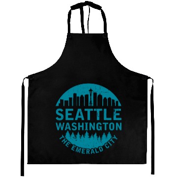 Discover Seattle Washington Aprons