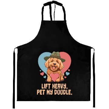 Discover Lift Heavy Pet My Doodle Goldendoodle Dog Dad Aprons