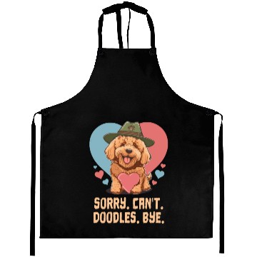 Discover Sorry Can't Doodles Bye Goldendoodle Dog Dad Aprons