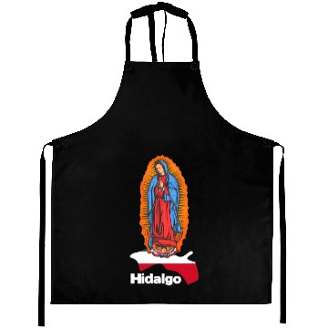 Discover Virgen De Guadalupe With Hidalgo Mexico Aprons