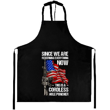 Discover Gun Cordless Hole Puncher American Flag Aprons