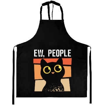 Discover Ew People - cat hates people Aprons