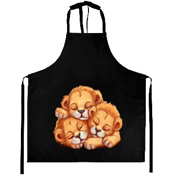 Discover Sleeping lion cubs Aprons
