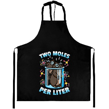 Discover Chemistry Science Chemist Student Funny Mole 1 Aprons