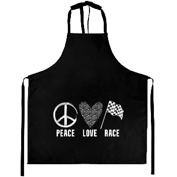 Discover Peace Love Racing Aprons