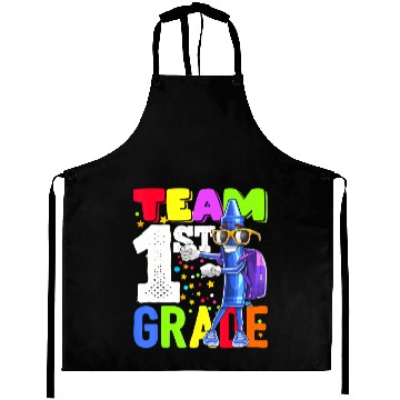 Discover Team 1st Grade Flossing Crayon Back to School Kid Aprons