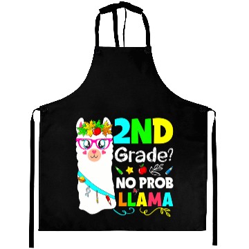 Discover No Prob-Llama 2nd Grade Squad Back To School Teach Aprons