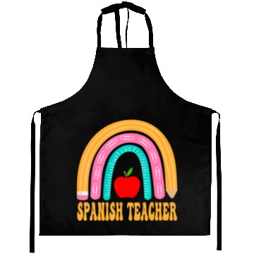 Discover Spanish Teacher Rainbow Pencil Back To School Appr Aprons