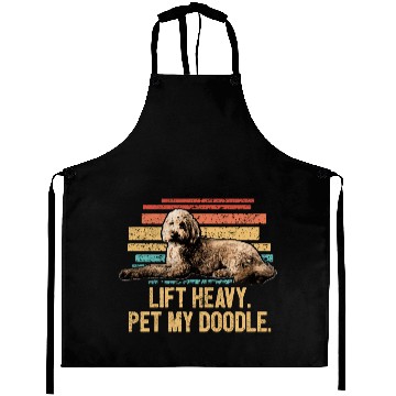 Discover Pet My Doodle Retro Goldendoodle Dog Dad Doodle Aprons