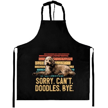 Discover Funny Goldendoodle Dog Dad Doodle Mom Animal Dog Aprons