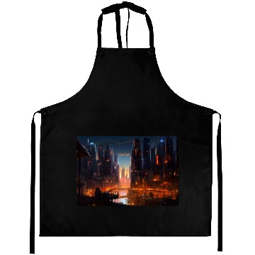 Discover Chicago Cyber Punk Aprons